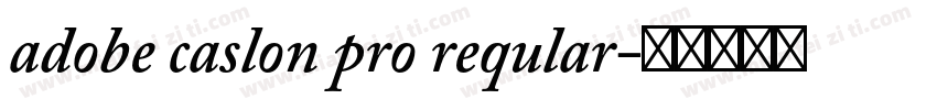 adobe caslon pro reqular字体转换